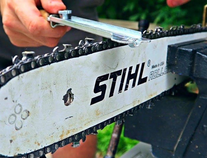this sharpening process can be done in under 30 minutes. Remember to check your chainsaw's owner's manual for all sizes, measurements, and angles for your chain.