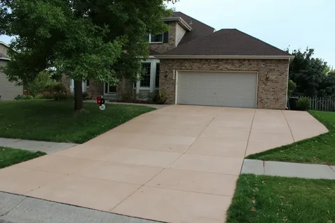 coloured concrete driveway