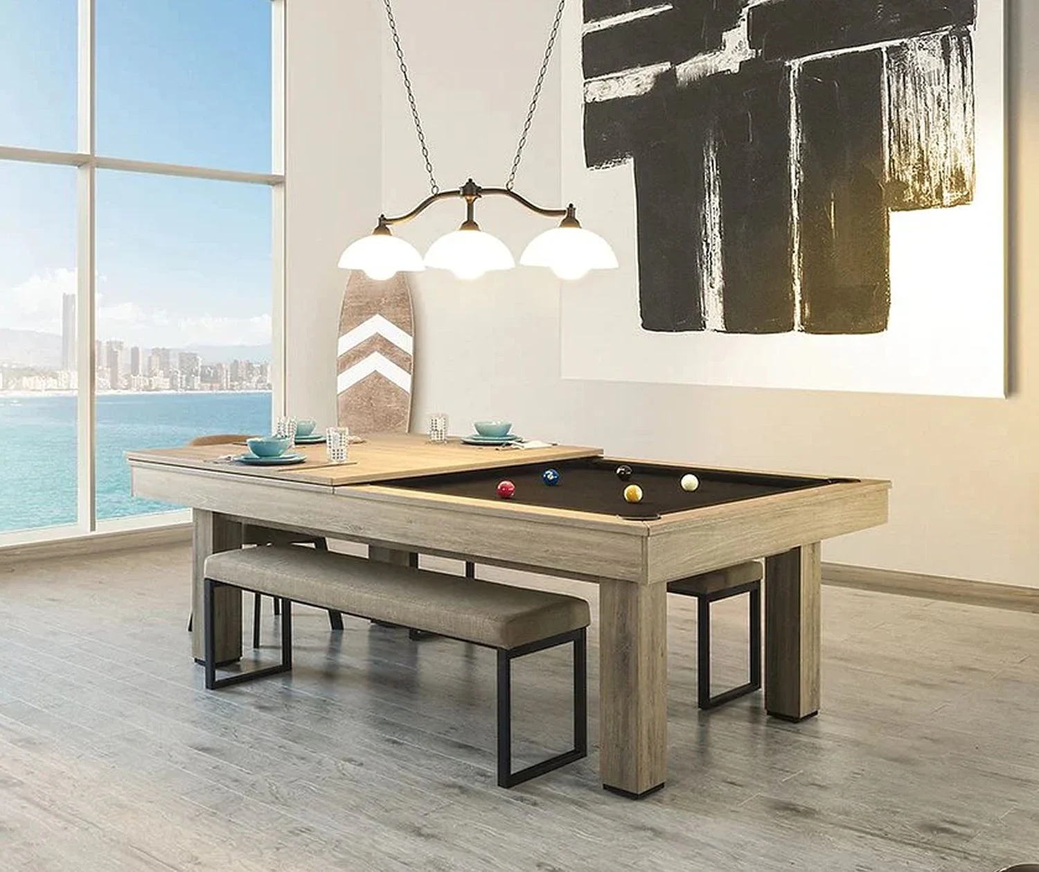 Pool and table tennis table