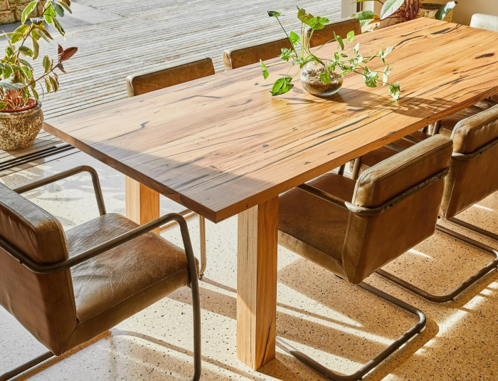 solid timber dining table in Sydney