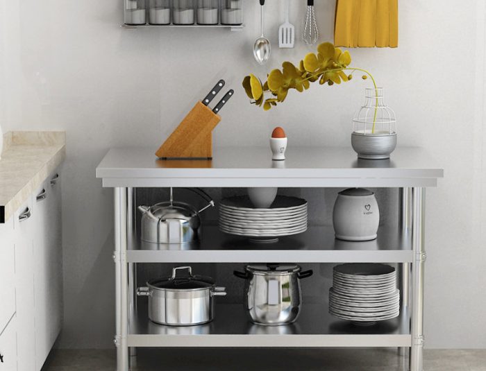 stainless steel kitchen workbench