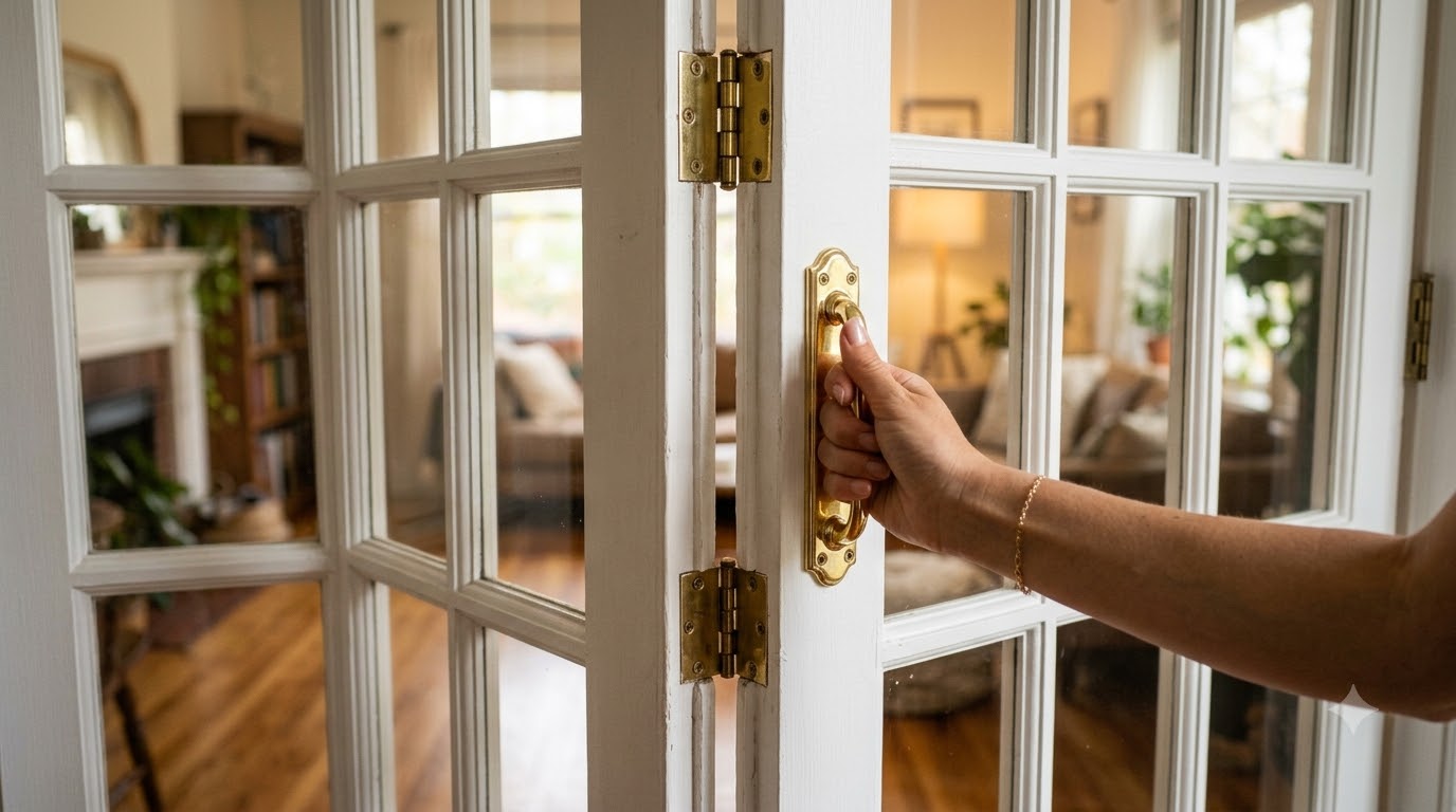 interior bifold french doors with glass