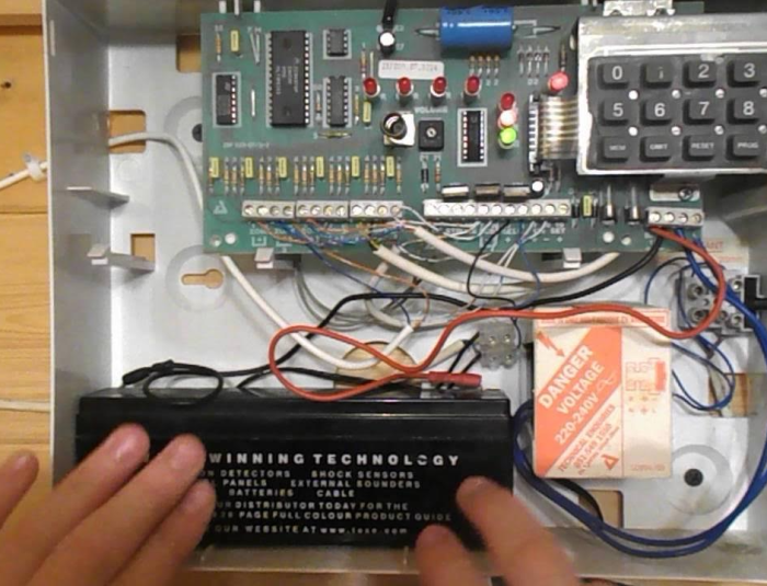 burglar alarm battery replacement